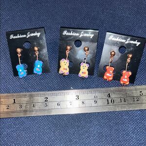 Fashion Jewelry Colorful Bear Earrings